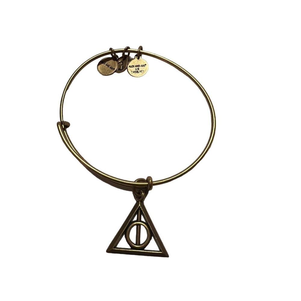 Alex and Ani Harry Potter Deathly Hallows Gold Tone Bracelet